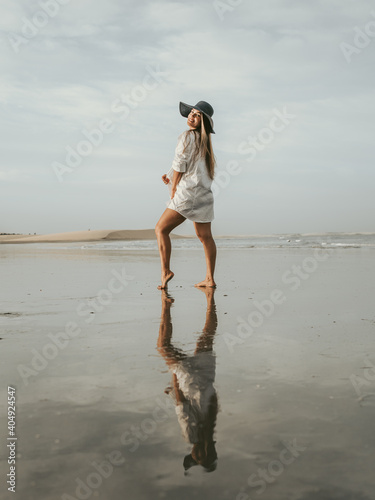 Woman sexy on beach, smiling  - Jericoacoara - Ceará - Jeri