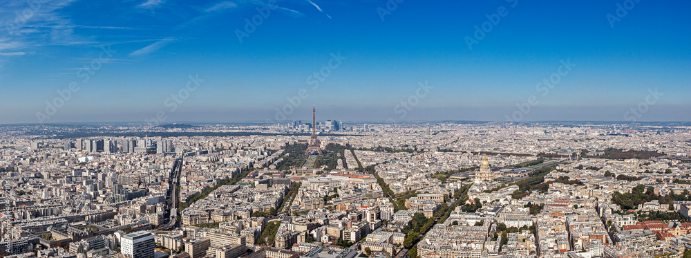 Paris. Aerial view of the capitals of France.