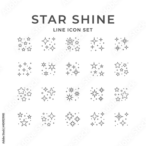 Set icons of star shine