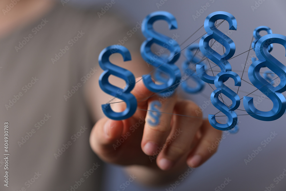3D rendering law paragraph icons 3D rendering law paragraph icons