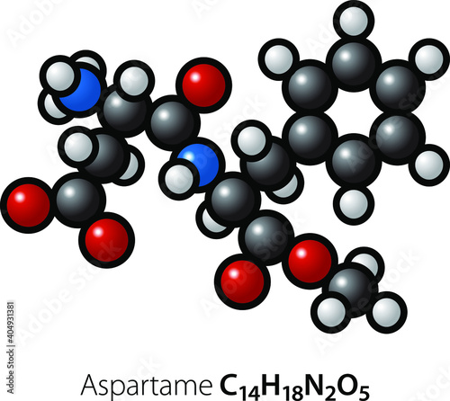 A molecule of the artificial sweetener aspartame.