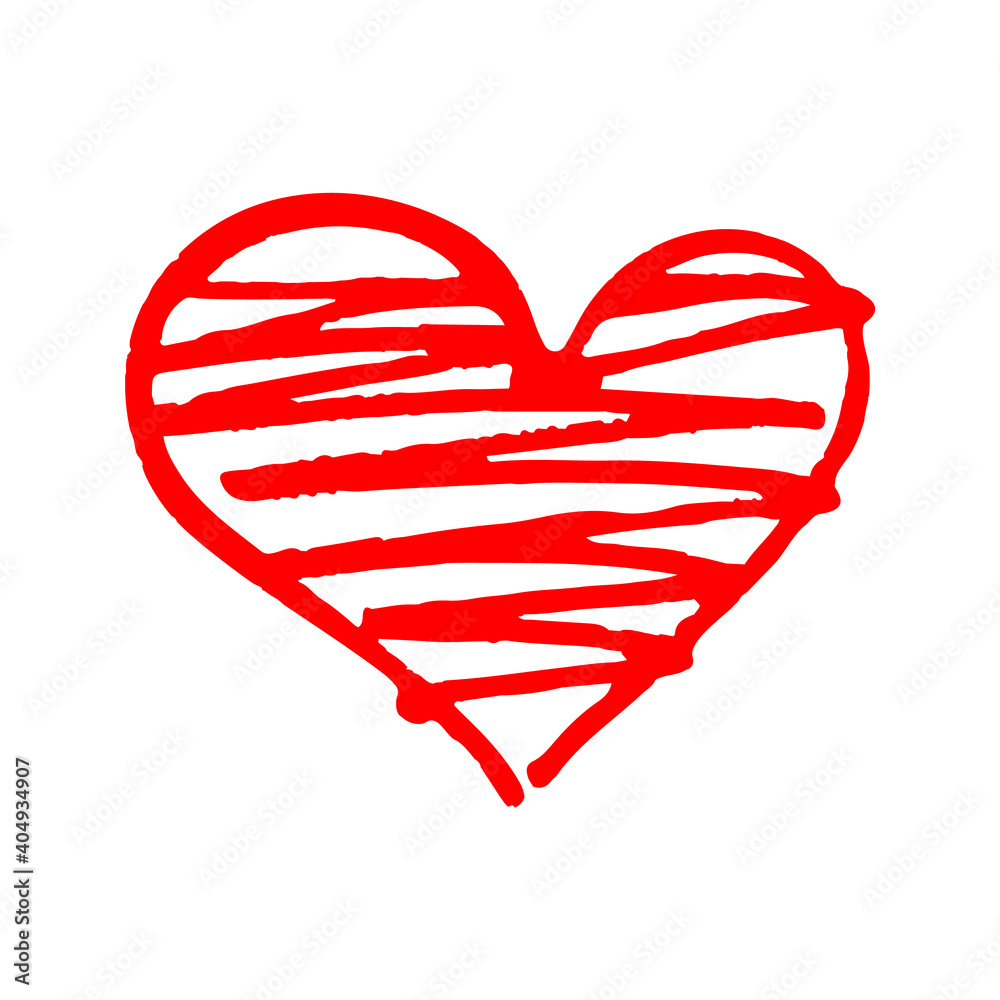 Doodle red heart. Valentine's Day and wedding cards collection. Vector collection on white background. Doodle red heart. Valentine's Day and wedding cards collection. Vector collection on white background.