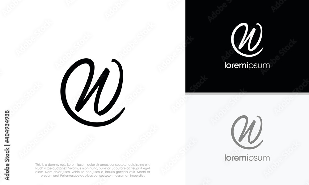 Initials W logo design. Initial Letter Logo. Initials W logo design. Initial Letter Logo.