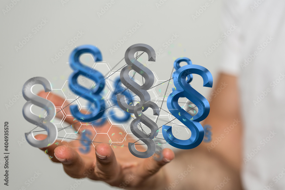 3D rendering law paragraph icons 3D rendering law paragraph icons