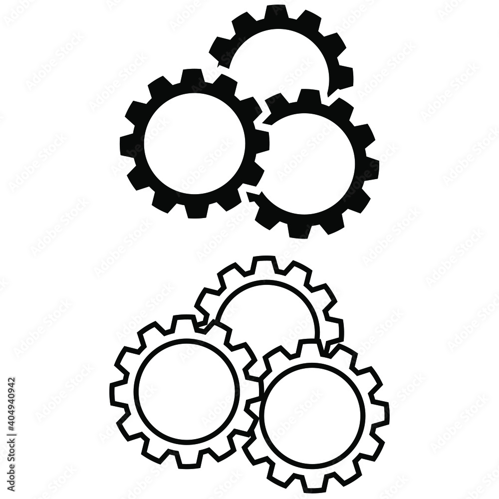 Gear icon vector set. clockwork illustration sign collection. Mechanics symbol. Gear icon vector set. clockwork illustration sign collection. Mechanics symbol.