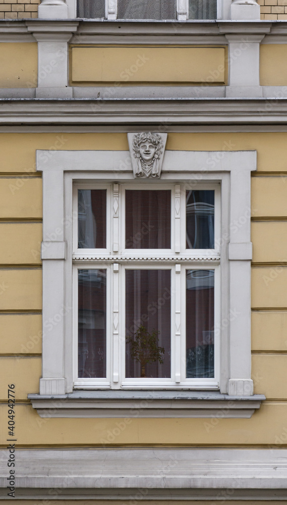 old window in the building