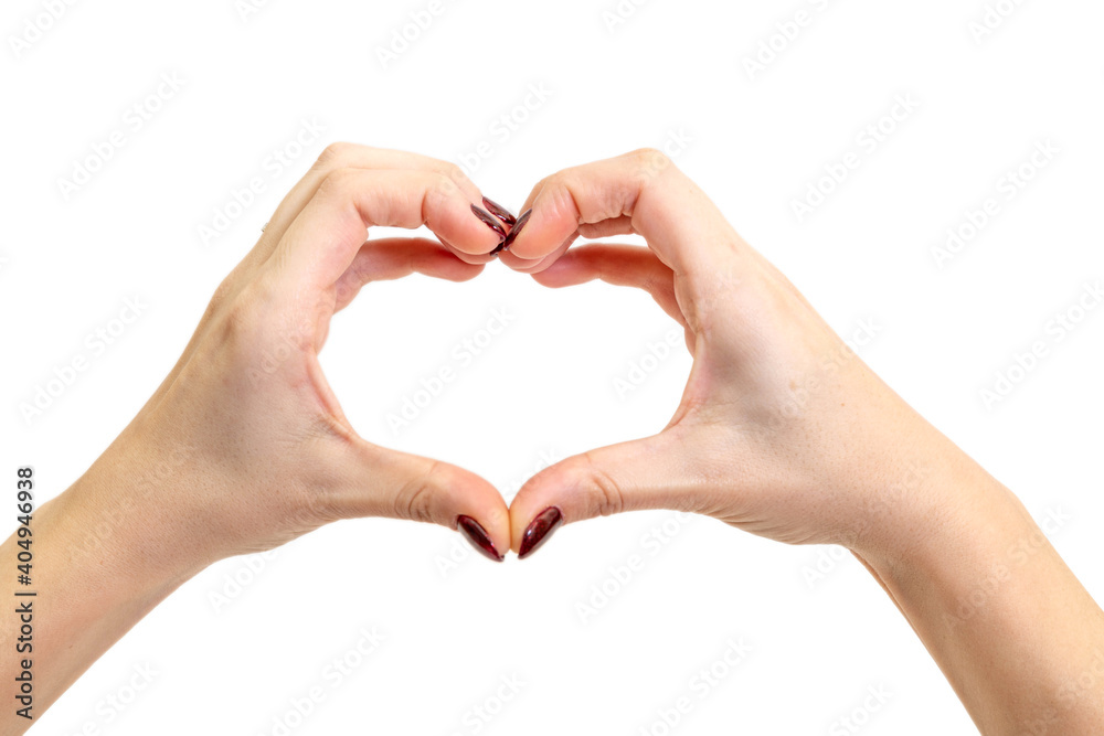 Hands forming a heart on white background. Valentine concept. Hands forming a heart on white background. Valentine concept.