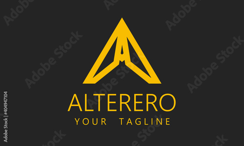 letter a logo design, logo template , Alterero a letter logo