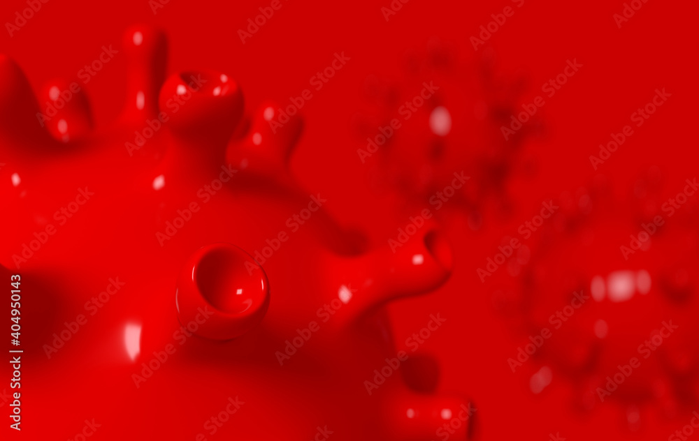 Coronavirus disease COVID-19. SARS-CoV-2 single stranded RNA virus cell. 3D rendering. Pandemic medical health risk concept Coronavirus disease COVID-19. SARS-CoV-2 single stranded RNA virus cell. 3D rendering. Pandemic medical health risk concept