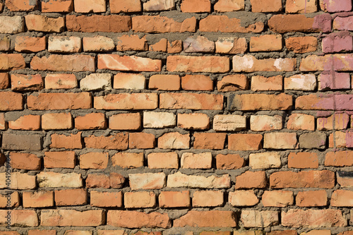 old brick wall orange-brownish.