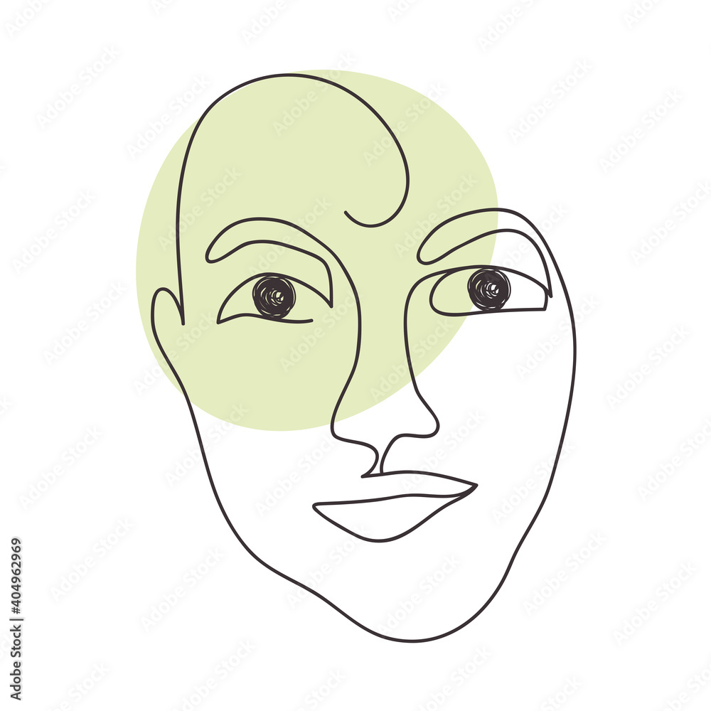 abstract face icon, colorful design abstract face icon, colorful design
