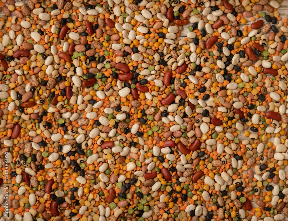 Beans and lentils background legumes of different kinds Beans and lentils background legumes of different kinds