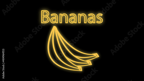 banana neon icon. Elements of Fruit set. Simple icon for websites  web design  mobile app  info graphics