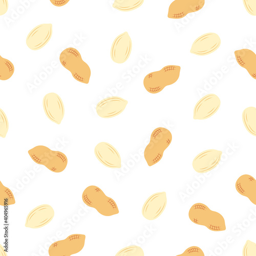 peanut seamless pattern isolated on white background