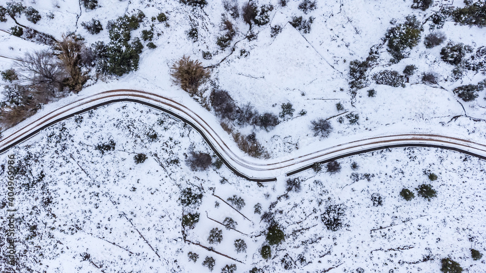 Fotos aéreas de las grandes nevadas en España