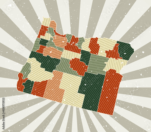 Foto Oregon vintage map