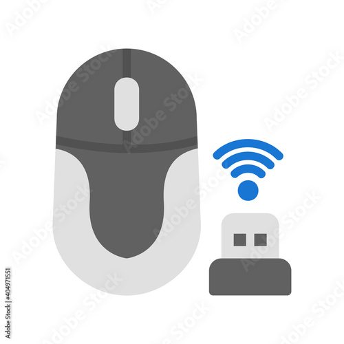 Mouse icon vector illustration in flat style about internet of things for any projects