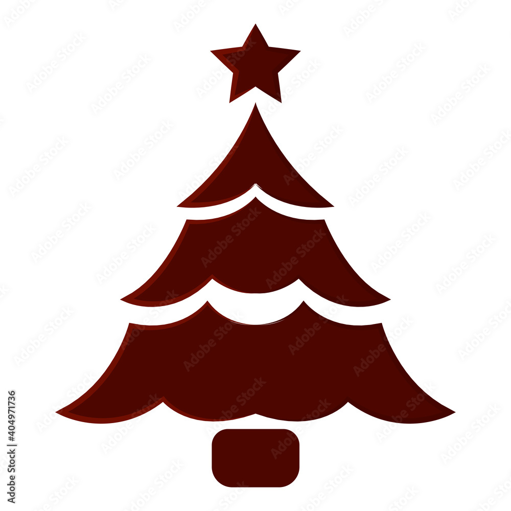Fototapeta premium Isolated christmas tree. Christmas season - Vector illustration