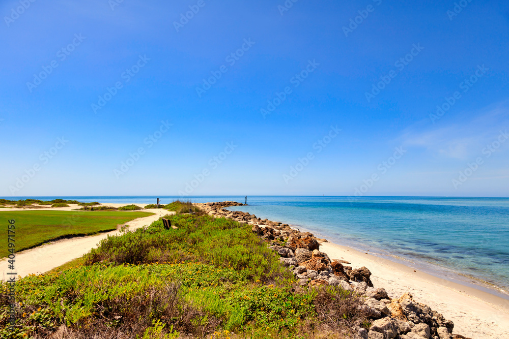 Coastline and blue sky of Captiva
