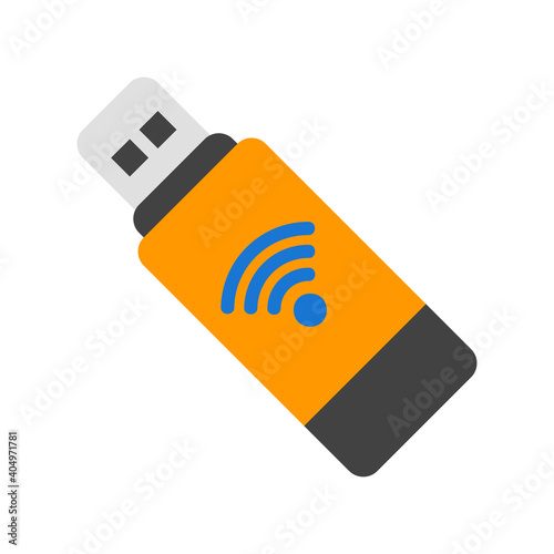 Usb icon vector illustration in flat style about internet of things for any projects