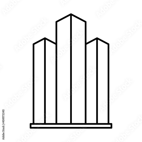 city towers icon  line style