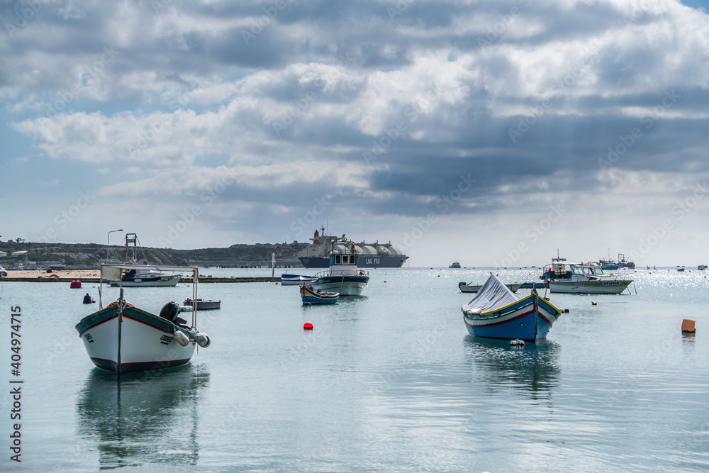 The port of Valletta, the small capital of the Mediterranean island of Malta The port of Valletta, the small capital of the Mediterranean island of Malta