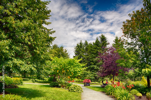 Lovely Garden at Rouyn ( Quebec ) With Footpath photo