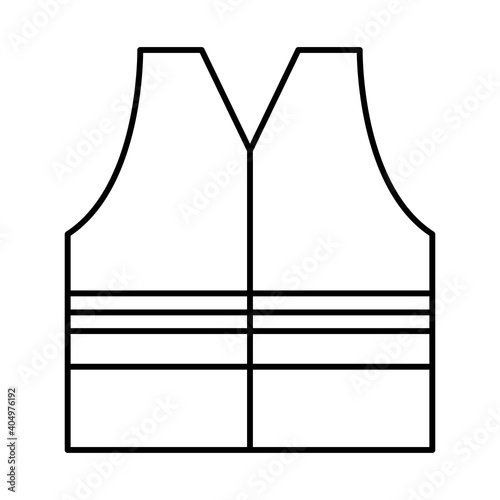 safety vest icon, line style