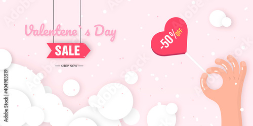 Valentine`s day pink background