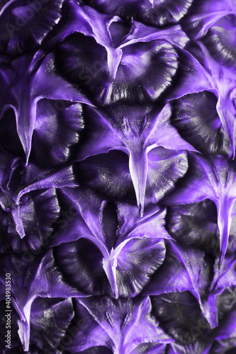 Fototapeta Naklejka Na Ścianę i Meble -  Pineapple texture background, violet colors. Colorful food texture backdrop.