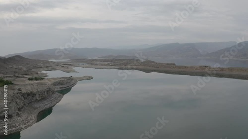 Few lakes in dagestan from top aerial view