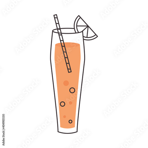 long island cocktail icon, colorful design