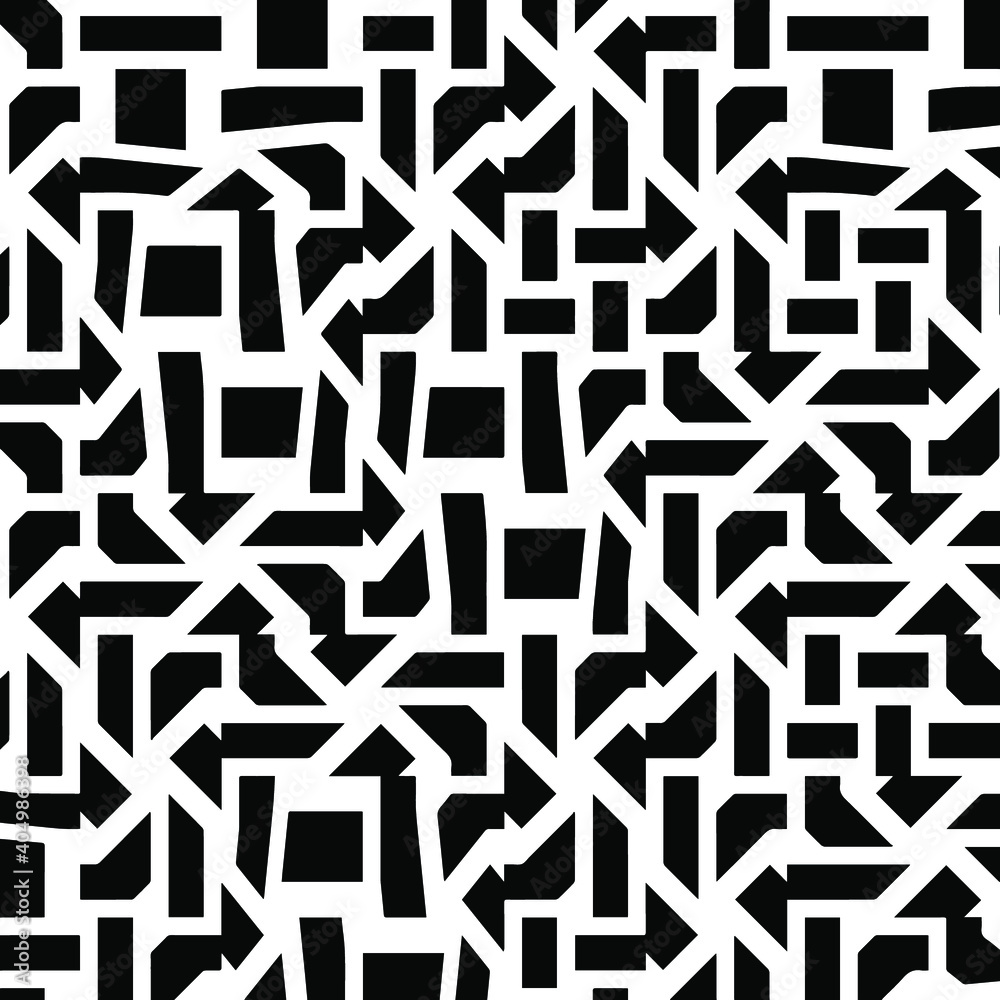 Black and white texture. Abstract seamless geometric pattern.
Black and white texture. Abstract seamless geometric pattern.