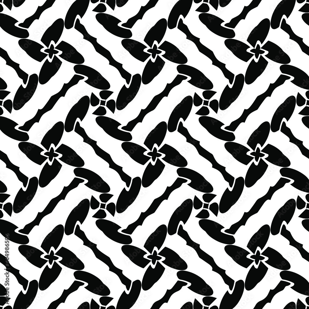Black and white texture. Abstract seamless geometric pattern.
