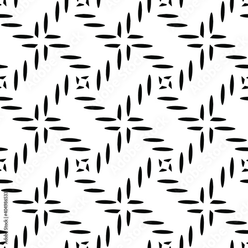 Fototapeta Naklejka Na Ścianę i Meble -  Black and white texture. Abstract seamless geometric pattern.
