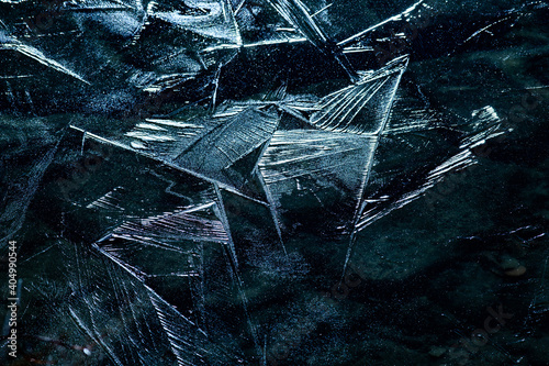 dark blue abstract ice texture background