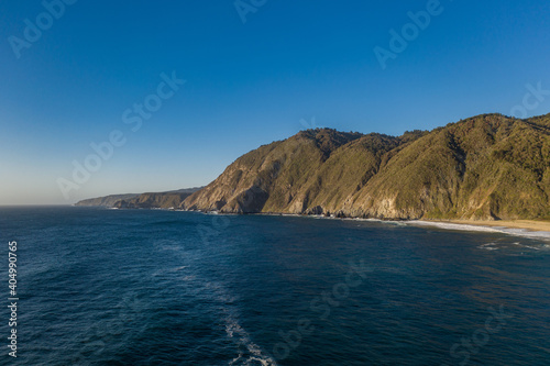 Aerial view of coast at Quintay, Chile © MW Creations