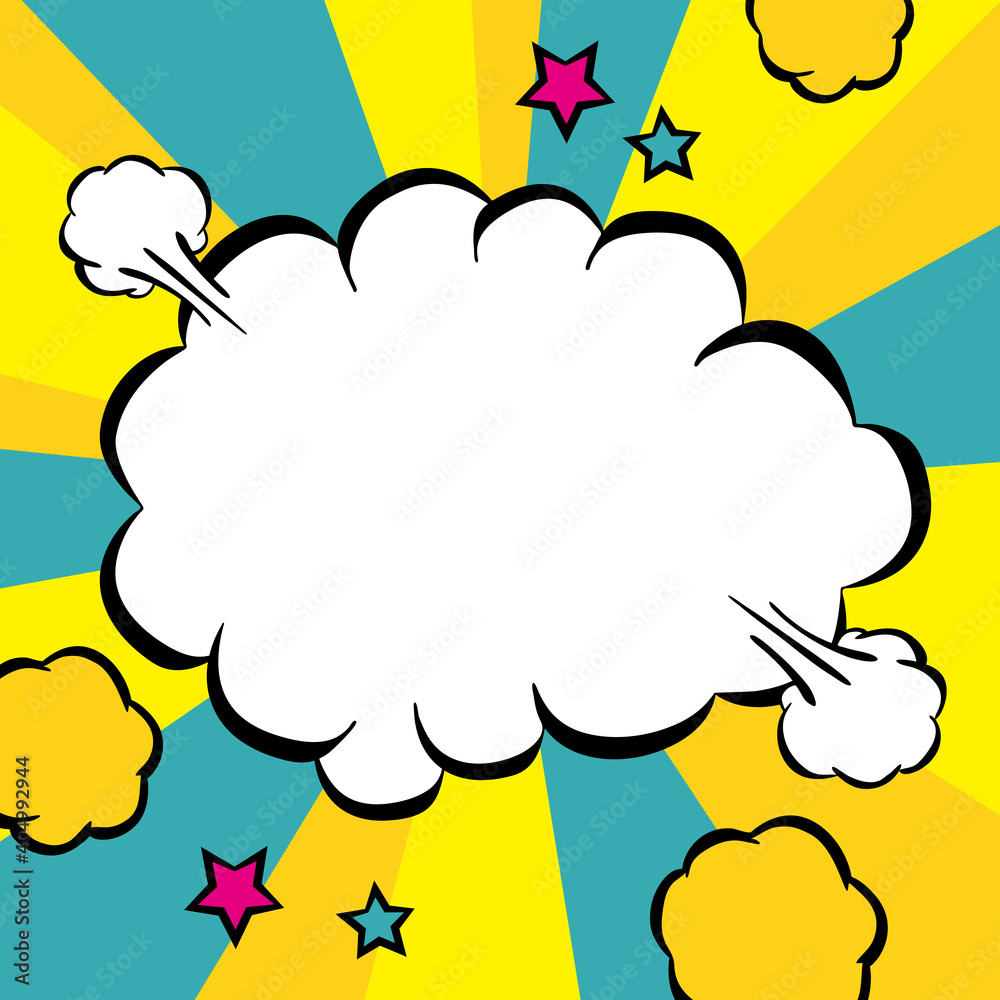 アメコミ吹き出し 爆発の煙 水色 黄色 Stock Vector Adobe Stock アメコミ吹き出し 爆発の煙 水色 黄色 Stock Vector Adobe Stock