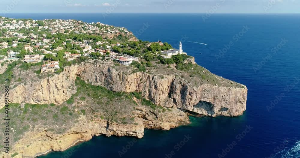 Beautiful villas with the Sea all over the horizon. Beautiful landscape and environment in Spain, perfect for travel and holidays 4K Beautiful villas with the Sea all over the horizon. Beautiful landscape and environment in Spain, perfect for travel and holidays 4K
