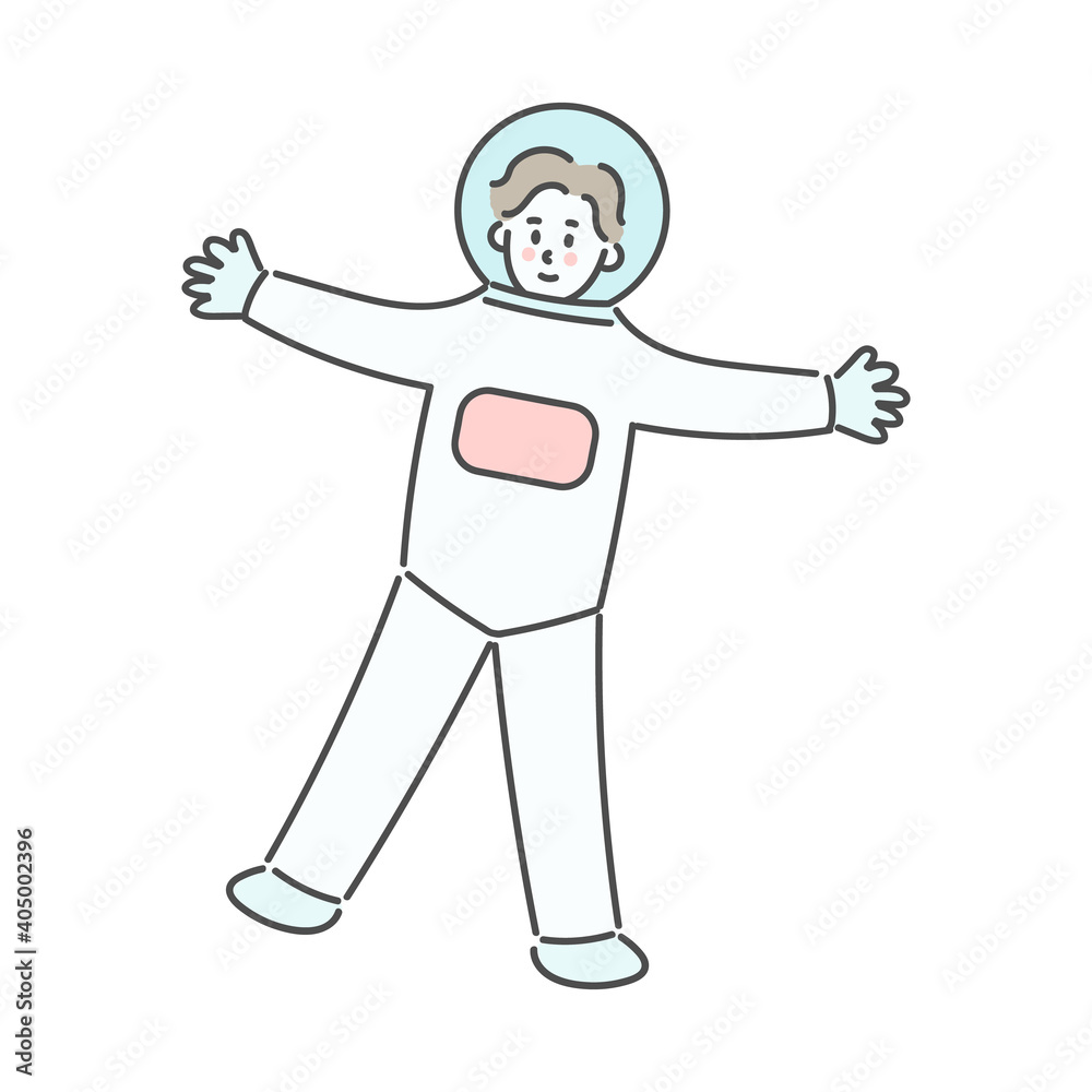 Floating Astronaut in the space Floating Astronaut in the space