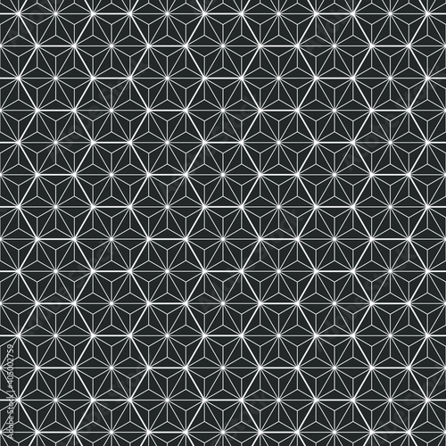 Hexagon art deco pattern background.
