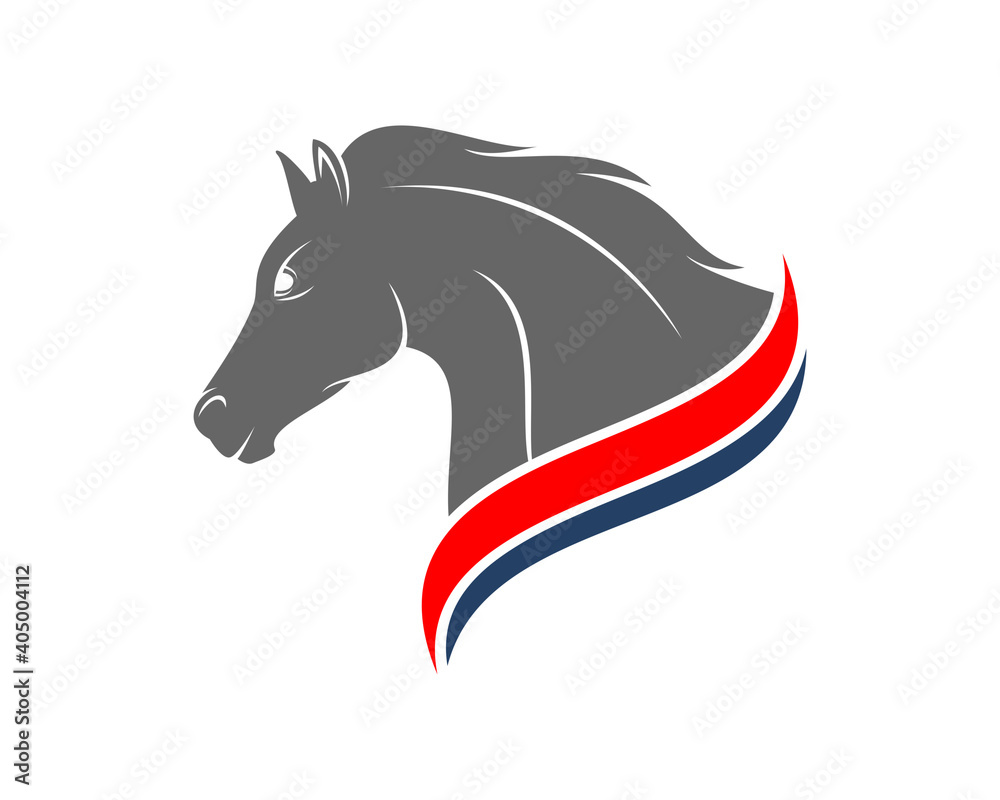 Horse head silhouette vector illustration logo Horse head silhouette vector illustration logo