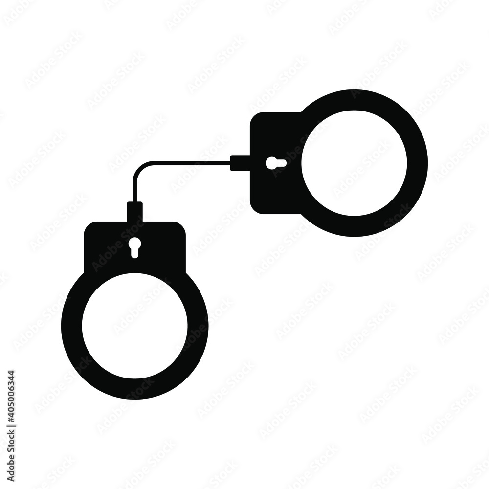 Handcuffs icon sign vector,Symbol, logo illustration for web and mobile color editable Handcuffs icon sign vector,Symbol, logo illustration for web and mobile color editable
