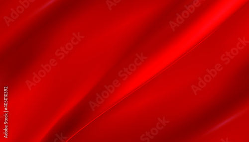 Luxury red satin smooth fabric background. Abstract vector background luxury red cloth or liquid wave or wavy folds of grunge silk texture satin velvet material, luxurious background.Vector illustrati