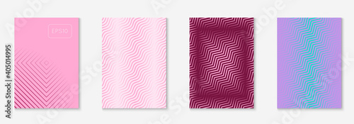 Abstract shapes cover. Color banner, placard, notebook, patent mockup. Purple and turquoise. Abstract shapes cover and template with line geometric elements.