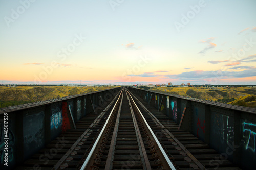 Railway Into The Sunset