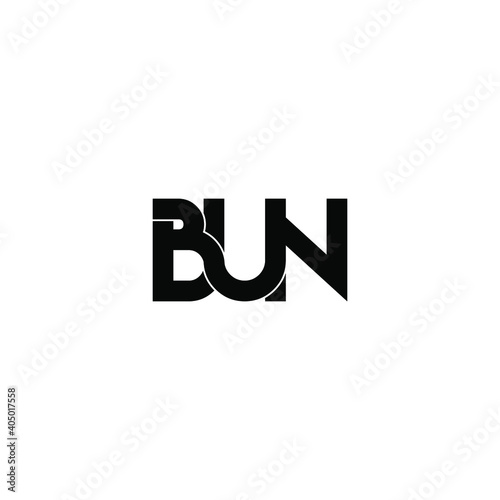 bun letter original monogram logo design