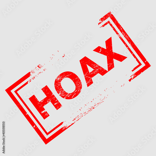Internet Hoax and fake news, stamp rubber