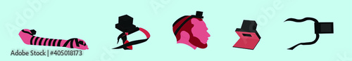 set of tefillin cartoon icon design template with various models. vector illustration isolated on blue background