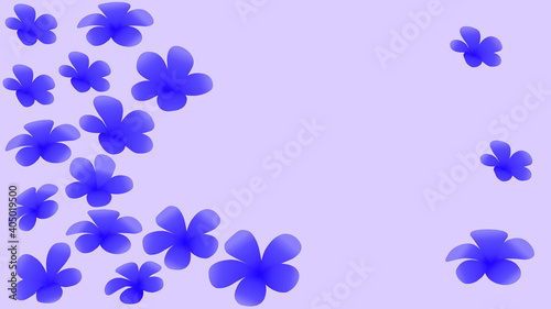 Purple flower cluster illustration isolated on light purple background.